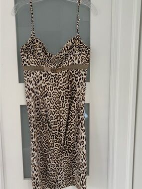 Just Cavalli leopard dress with mesh.